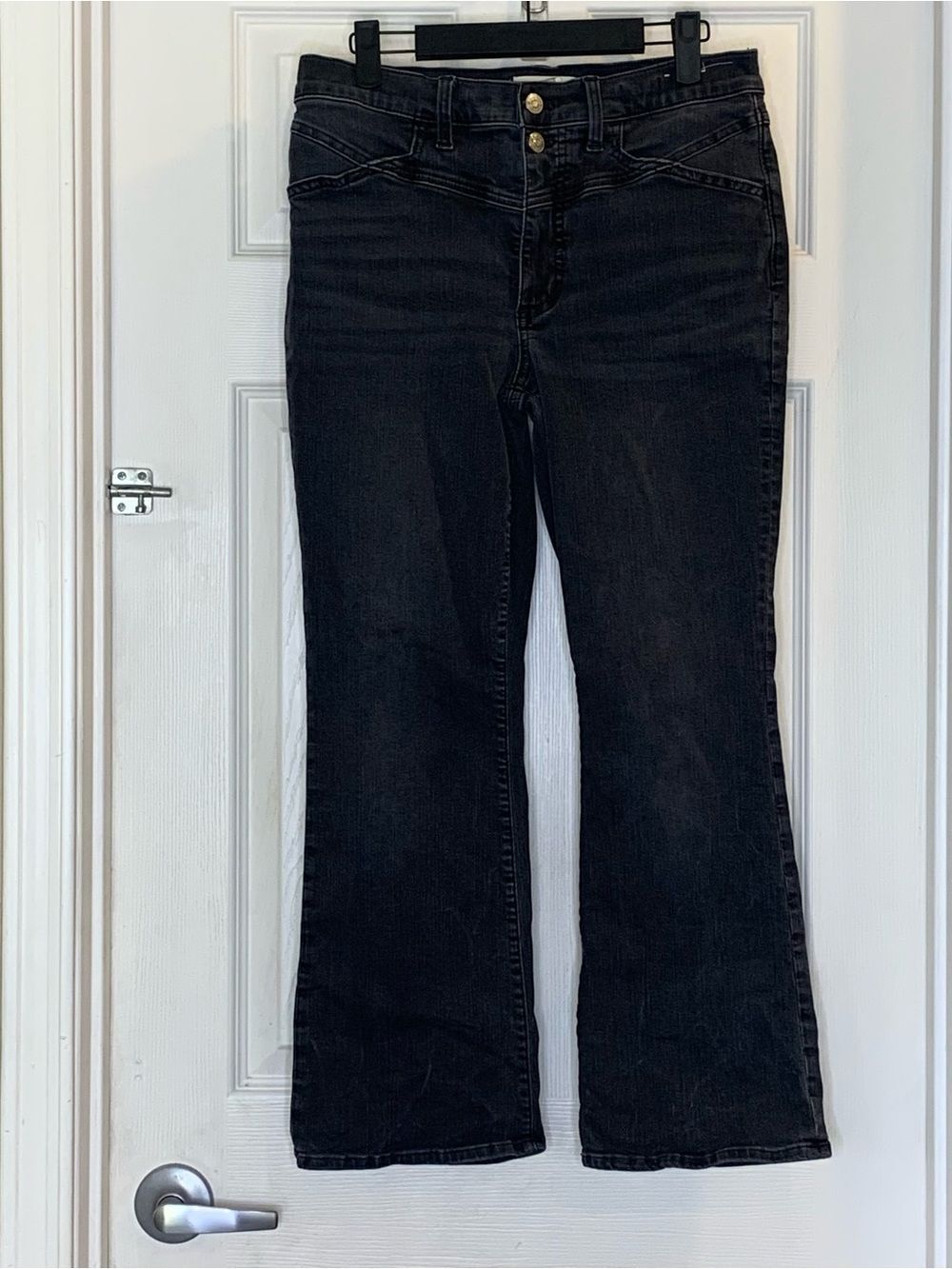 Madewell Mid-Rise Kick Out Jeans Black Size 29